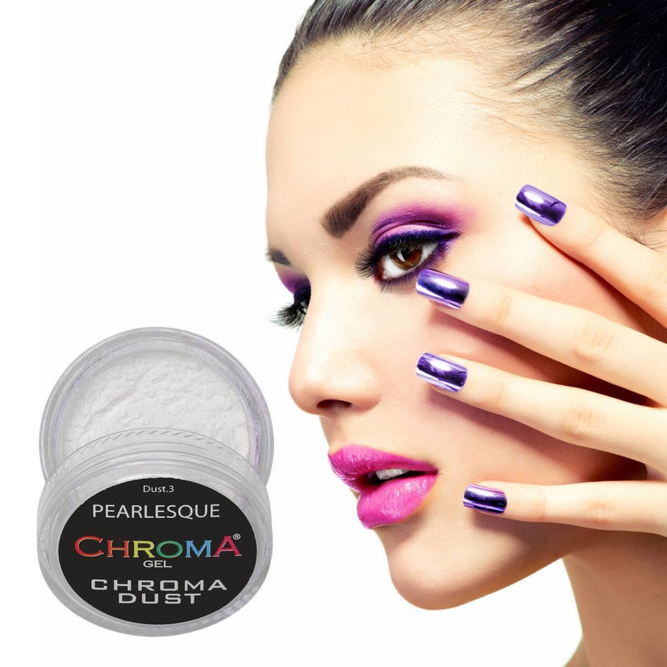 Chroma Dust No.3 Pearlesque Chrome Powder - Mirror Nails 2g - CG - Chroma Gel