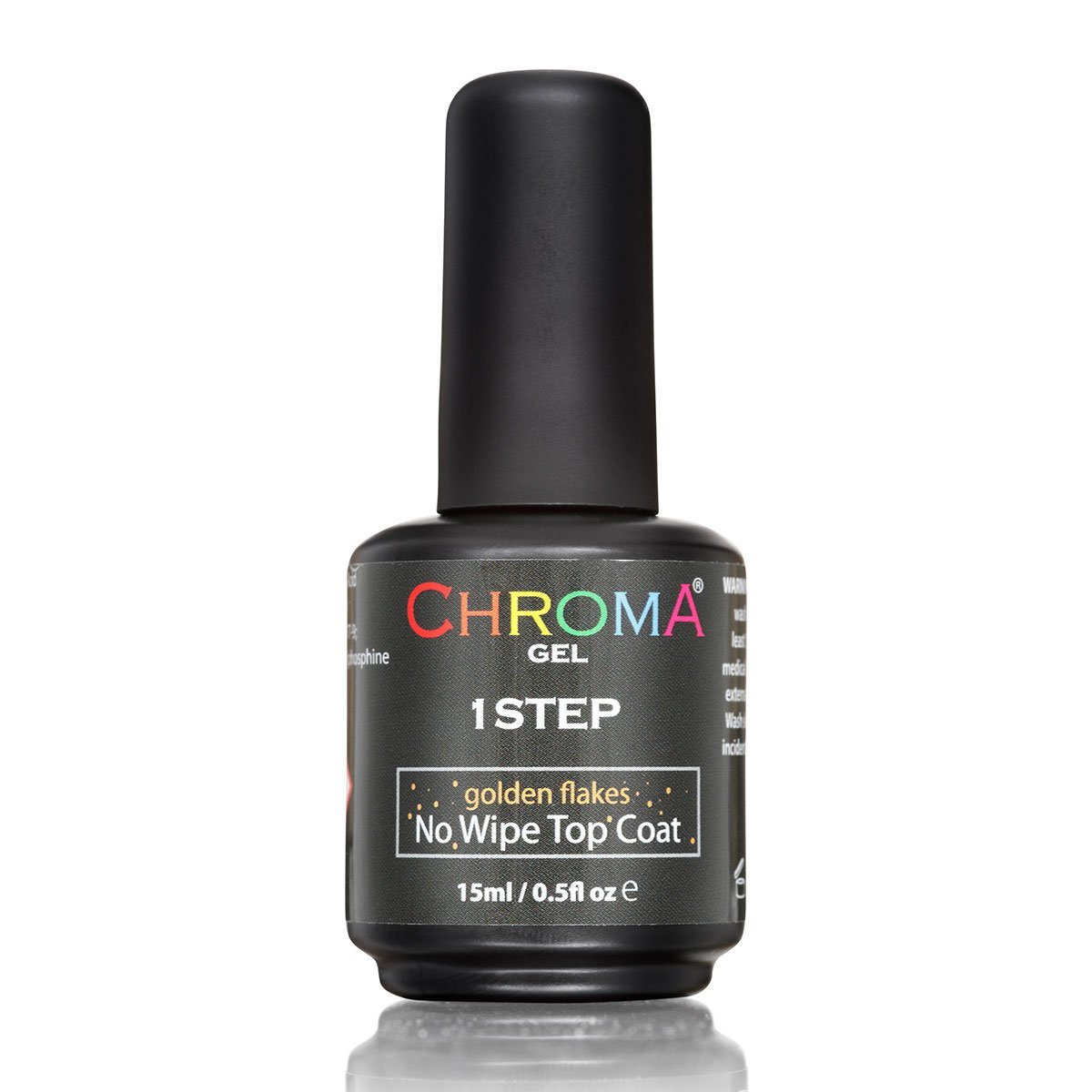 Glitter No Wipe Top Coat | Golden Flakes | #81 - Chroma Gel